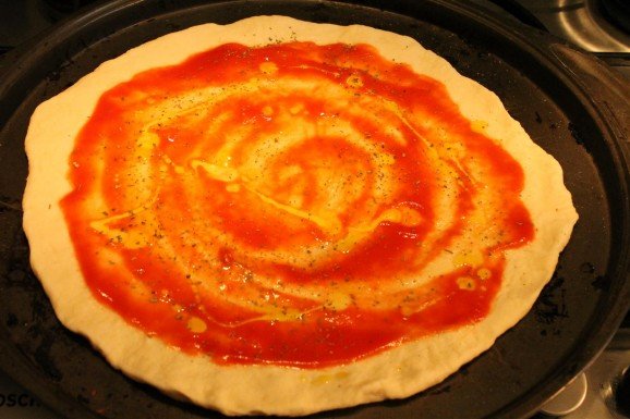 Margarita pizza zubereitung 1