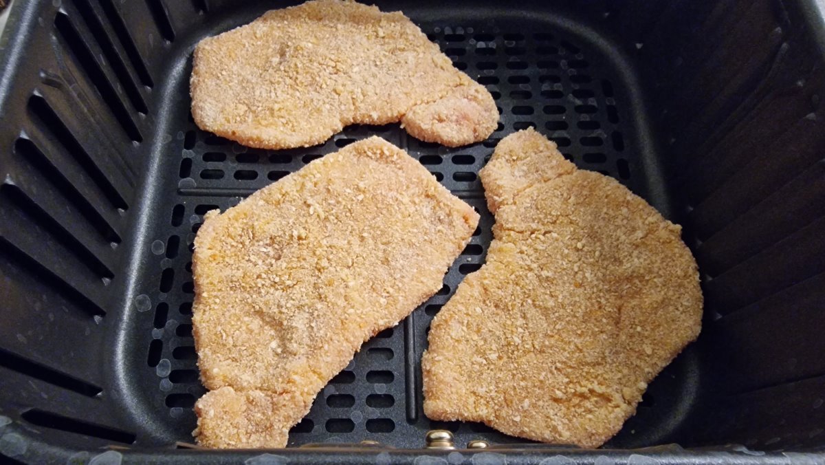 Schnitzel in der heissluftfritteuse-braten 1.1