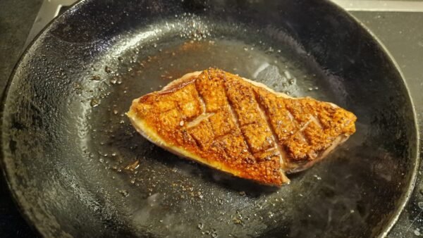Entenbrust für den Grill anbraten 2