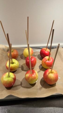 Karamelläpfel Zubereitung 1