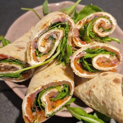 Rundes norwegisches Kartoffelfladenbrot Lompe