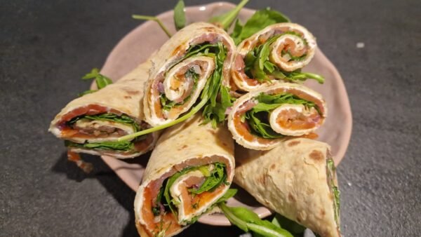 Rundes norwegisches Kartoffelfladenbrot Lompe