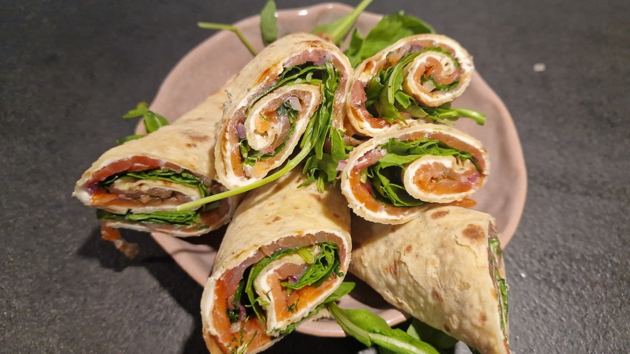 Rundes norwegisches Kartoffelfladenbrot Lompe