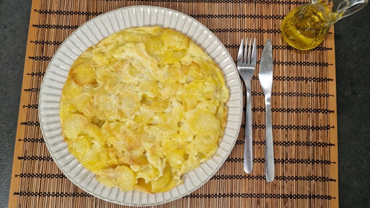 Tortilla de patatas von oben